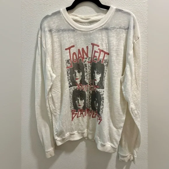 Joan Jett And The Blackhearts Fitted Sweatshirt by Recycled Karma, size S - Picture 5 of 8